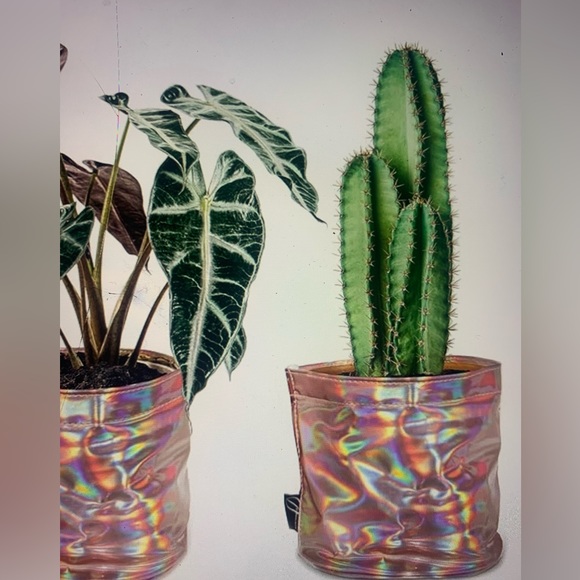 Urban Jaga Other - Urban Jaga 2 Pink Holographic Plant Basket Decorative Pot Cover Organizer New